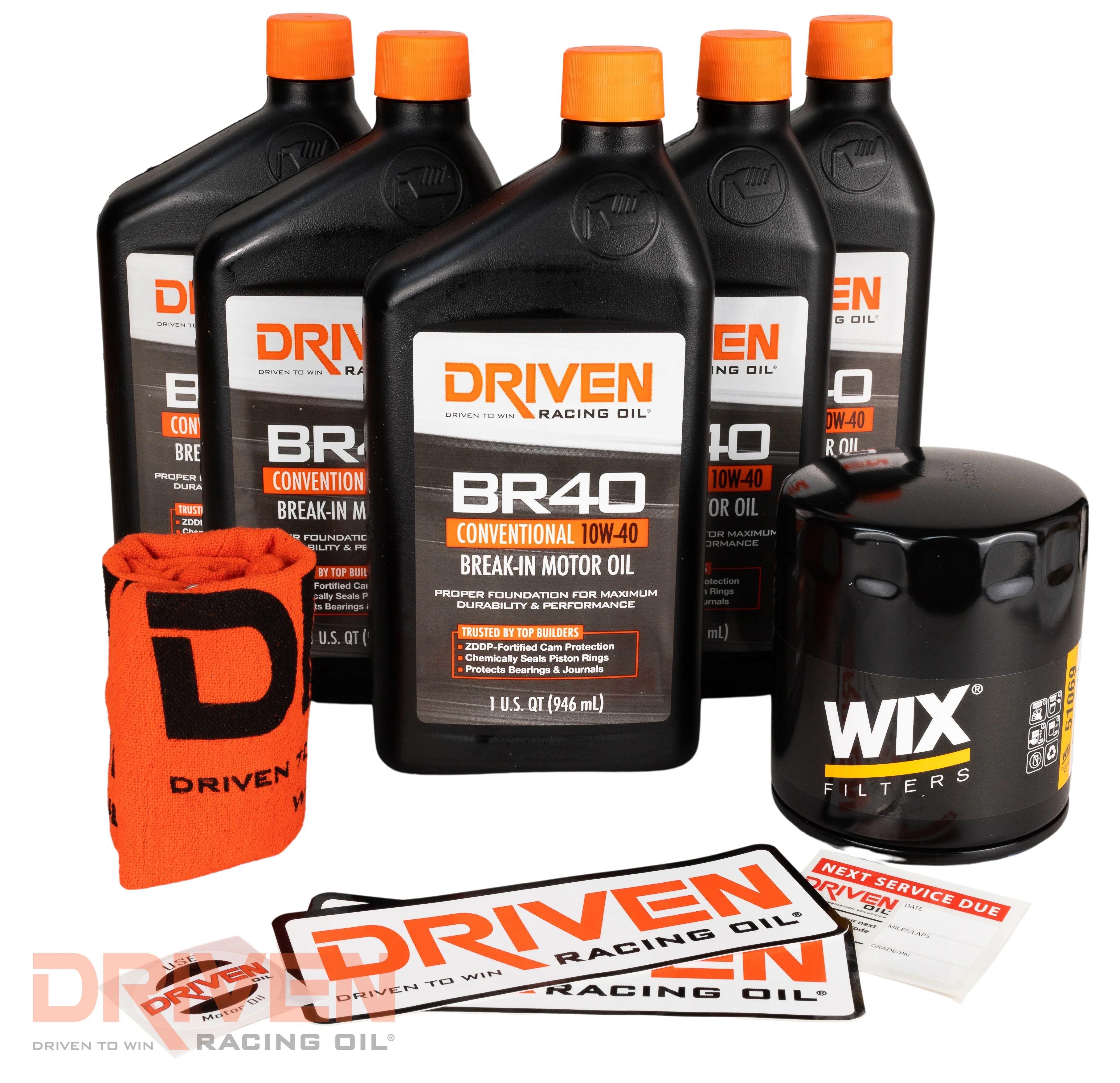 Chevy V8 SB/BB (1964-1998) - BR40 10W-40 Conventional Oil Change Kit | 20506K