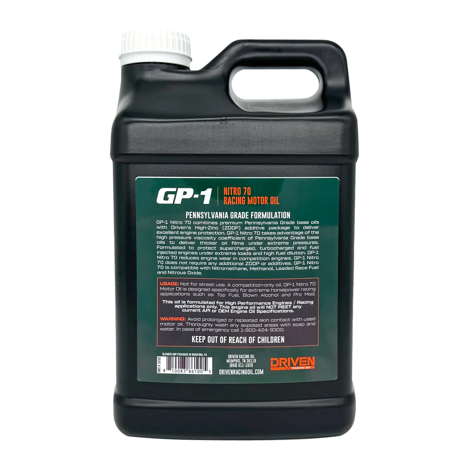 GP-1 Nitro 70 High Performance Racing Oil | 2.5 Gallon - Image 2