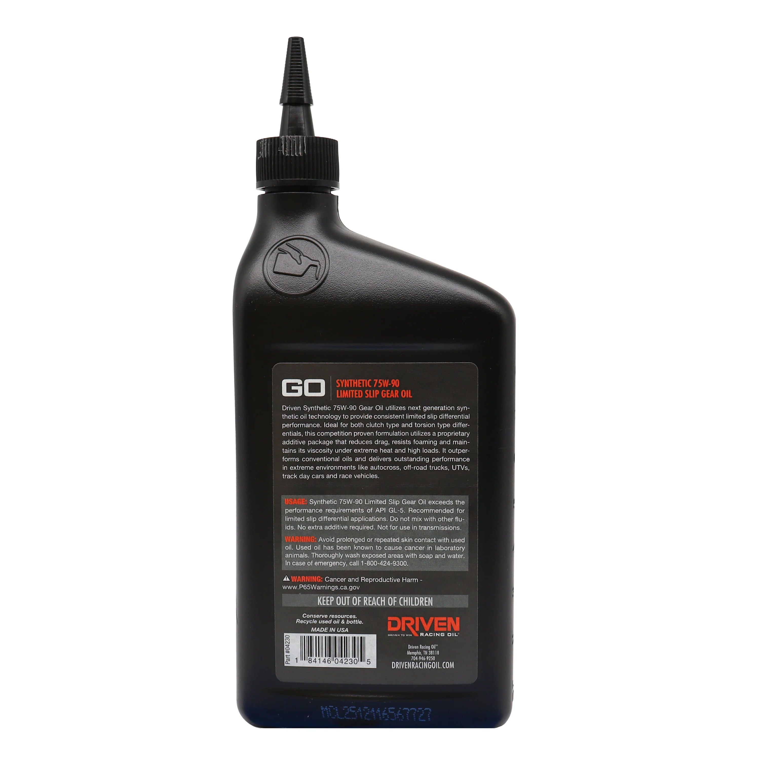 GO 75W-90 Limited Slip Gear Oil | Quart - Image 2